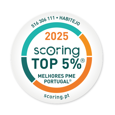 Selo SCORING TOP 5% Melhores PME de Portugal 2025 — Habitejo